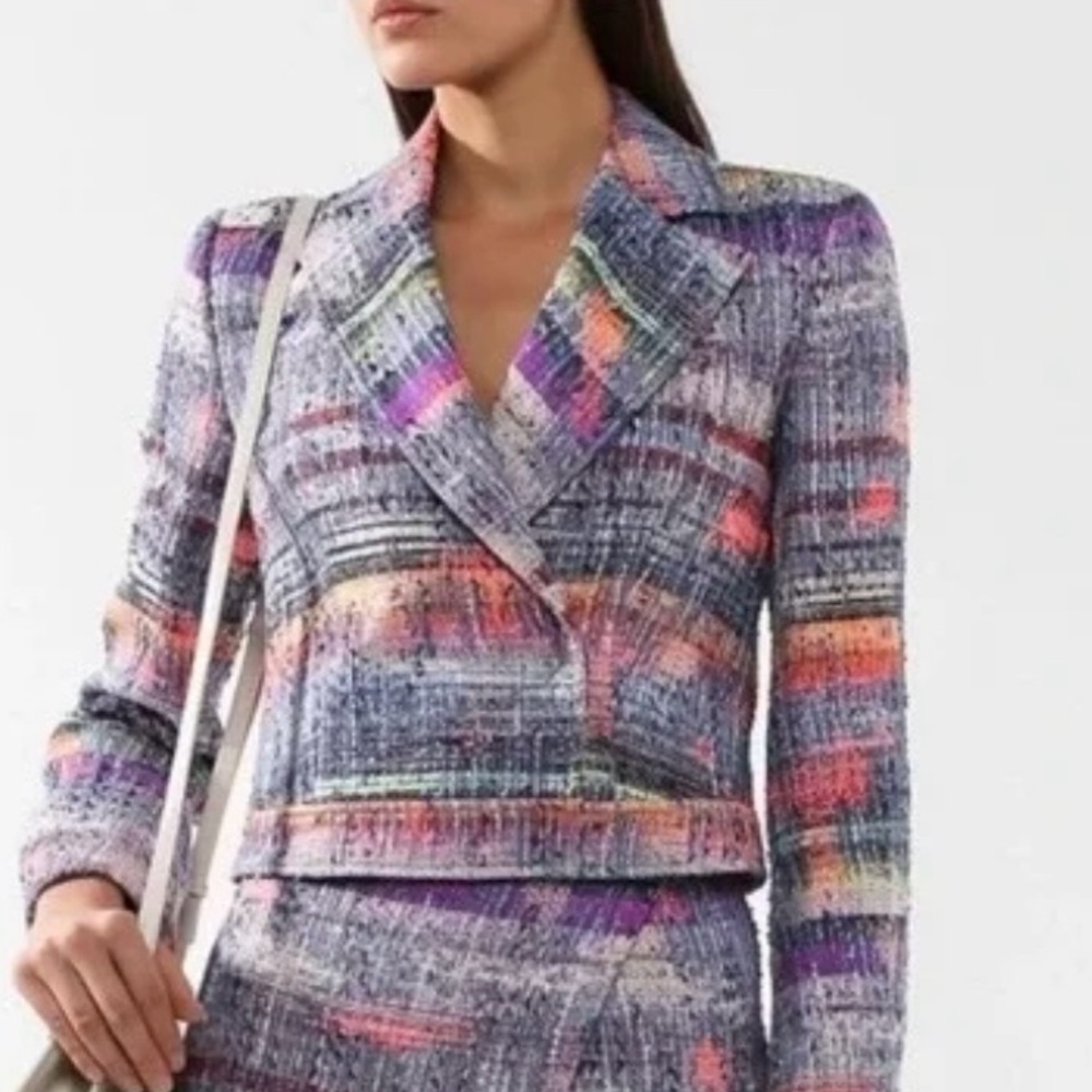 Emporio Armani Multi Color Moto Jacket Size Medium